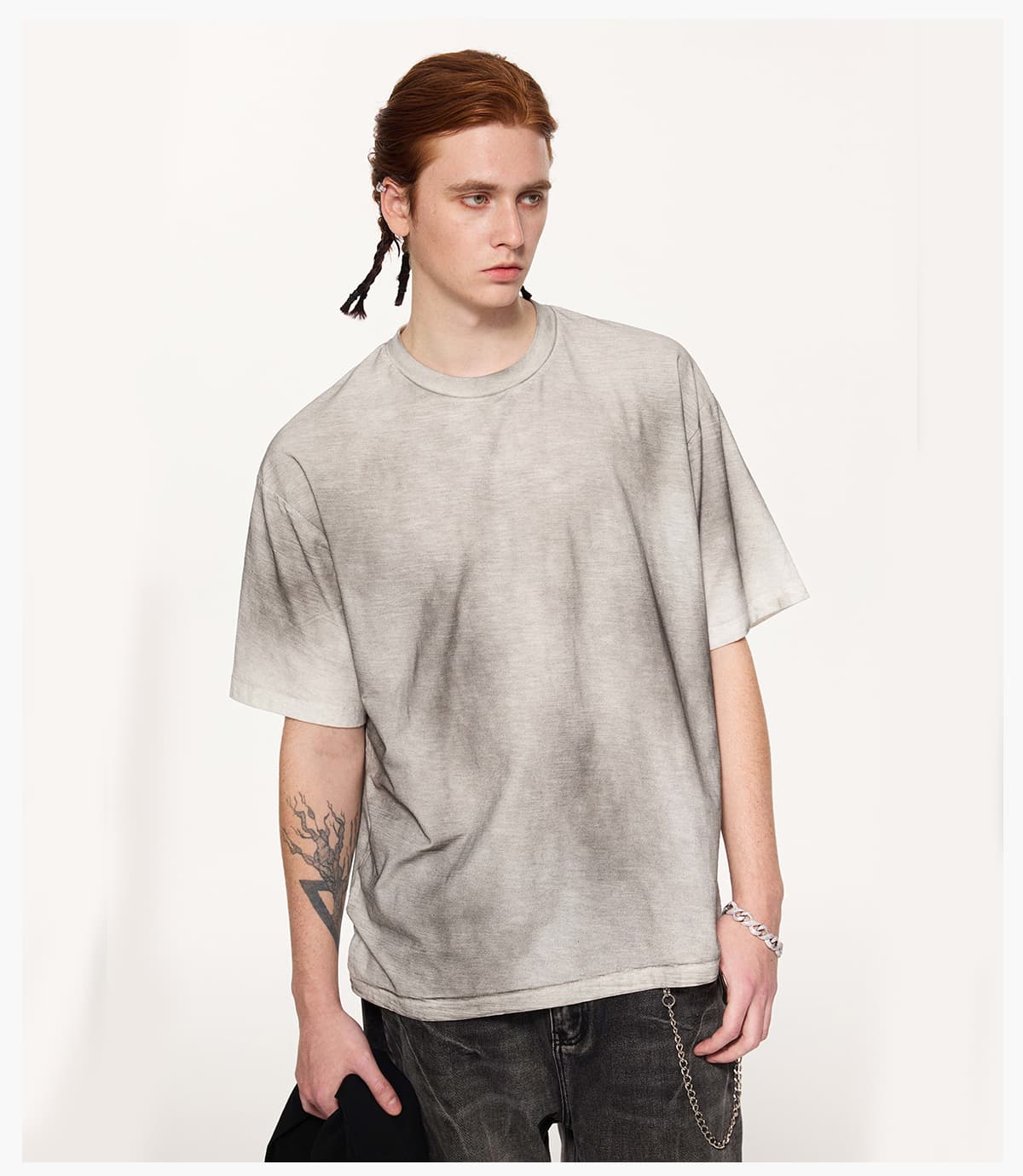 #2503 Hand-Dyed Linen Cotton Cooling Oversized T-shirt 20