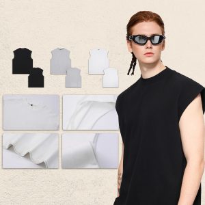 #2525 Quick-Dry Cotton 230gsm Mock Neck oversized Tank