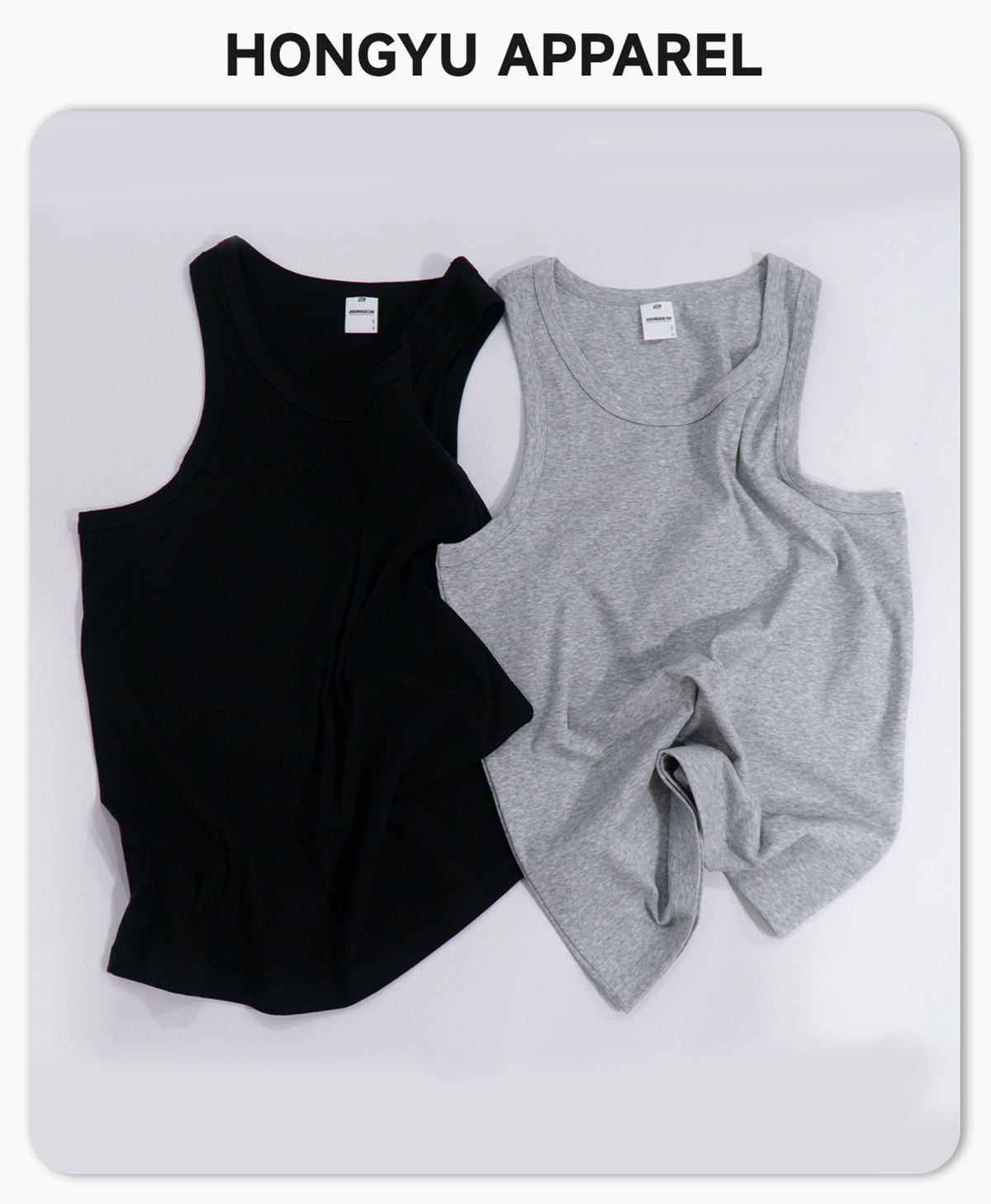 #2530 Sporty 315g Fitted Racerback Tank Top For Men 5