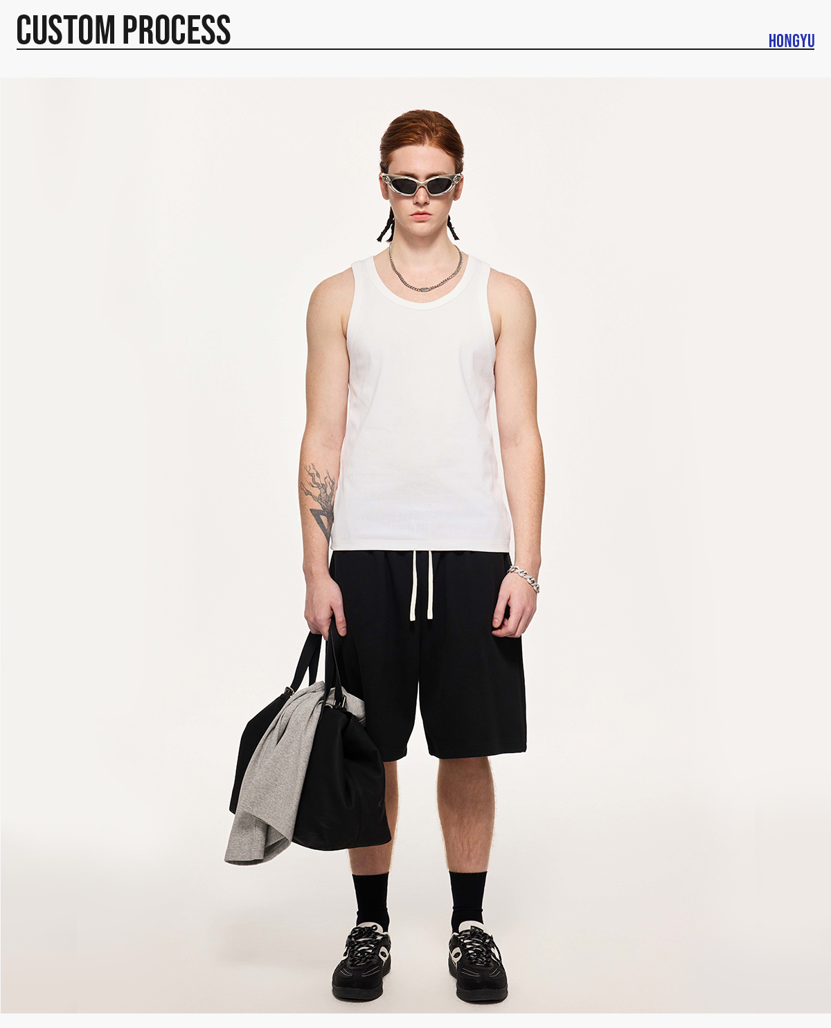 #2530 Sporty 315g Fitted Racerback Tank Top For Men 19