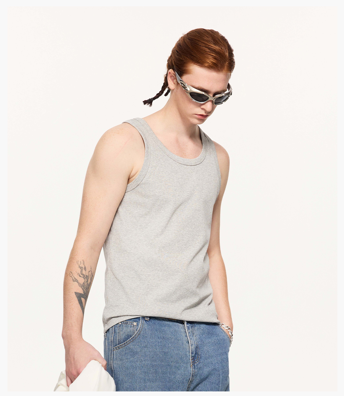 #2530 Sporty 315g Fitted Racerback Tank Top For Men 21