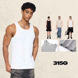 #2530 Sporty 315g Fitted Racerback Tank Top For Men