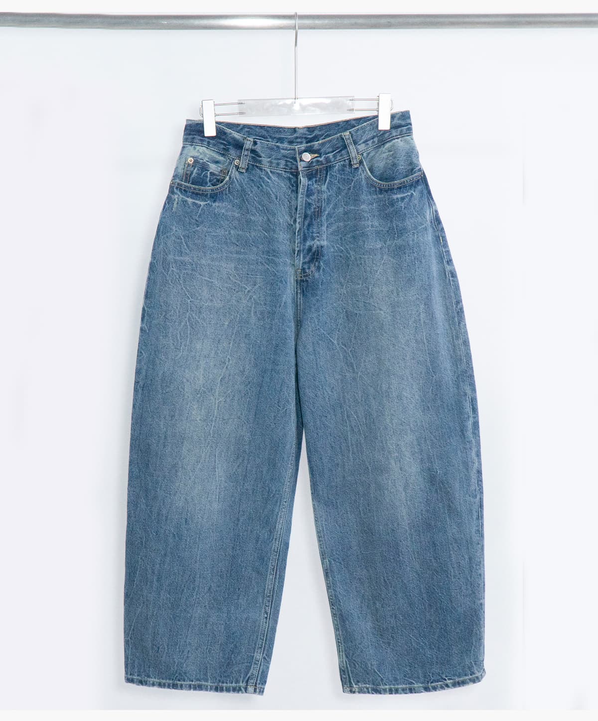 #2576 Heavy 543g Washed Distorted Wide-Leg Jeans 25