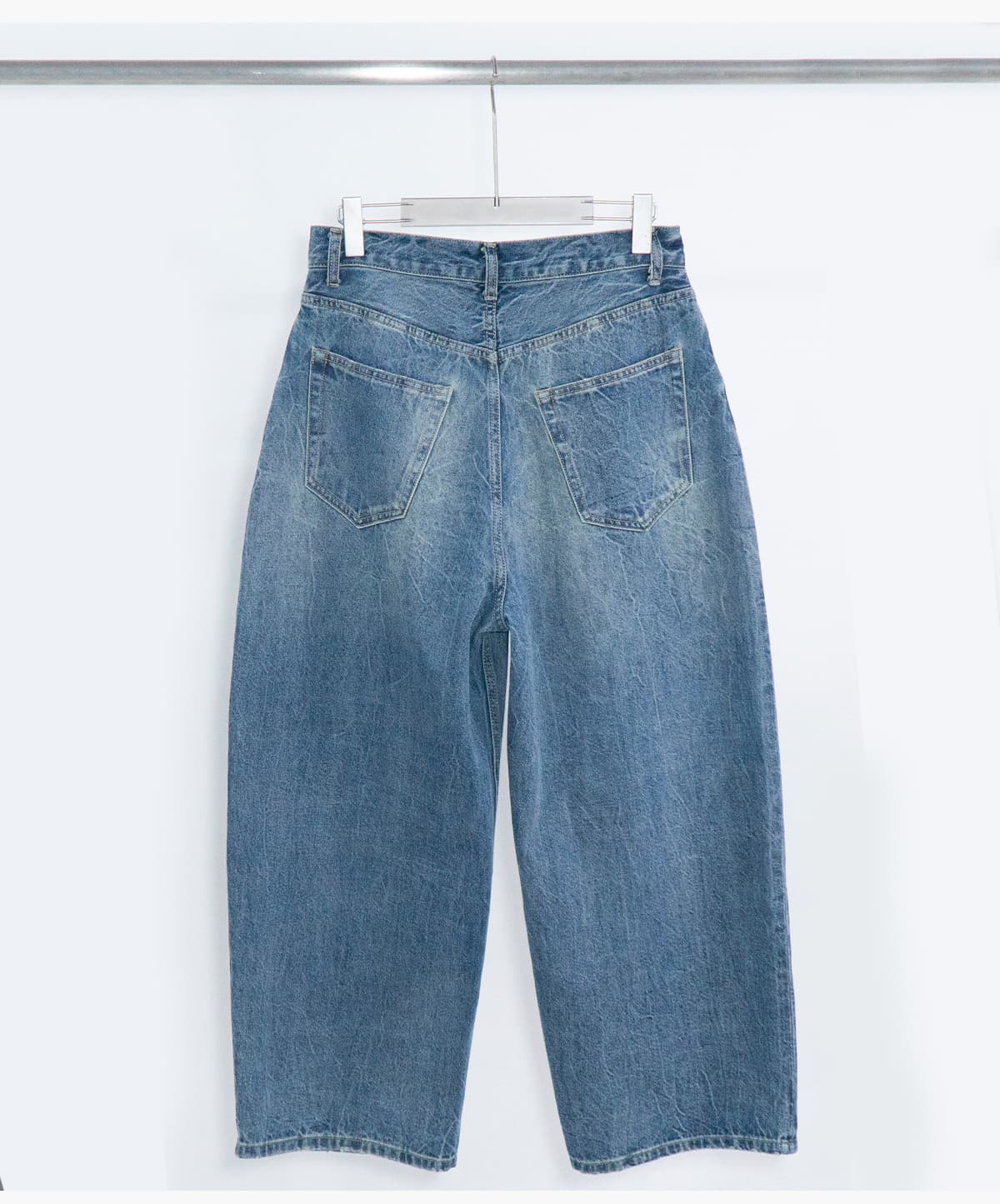 #2576 Heavy 543g Washed Distorted Wide-Leg Jeans 27