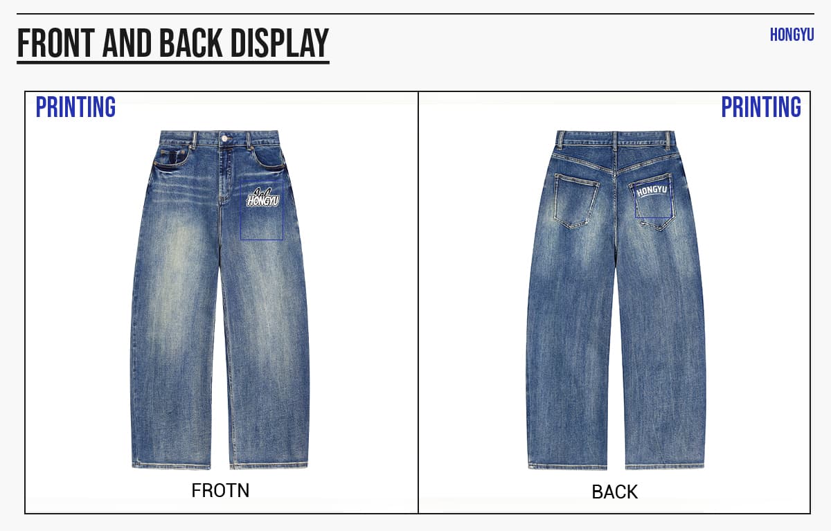 #2576 Heavy 543g Washed Distorted Wide-Leg Jeans 15