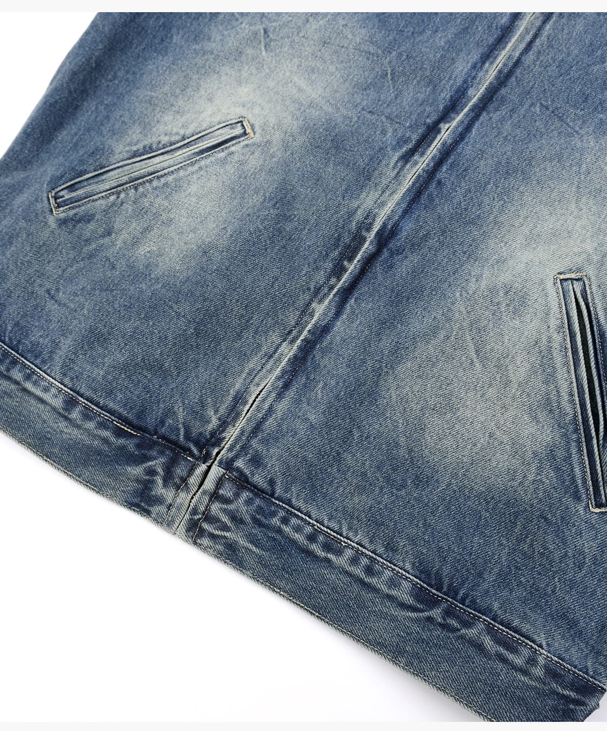 #2583 Vintage Lapel Collar 543g Zip-Up Denim Jacket 29