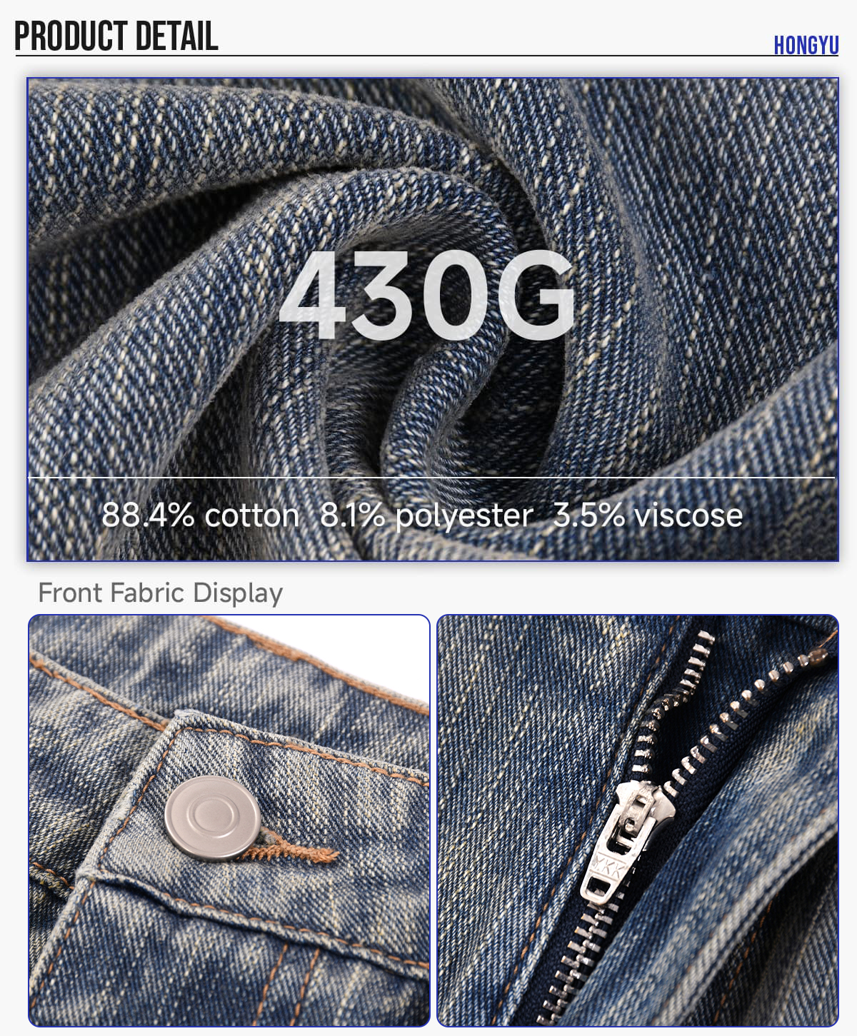 #27011 Heavy 430g Distressed Straight-Leg Jeans 13