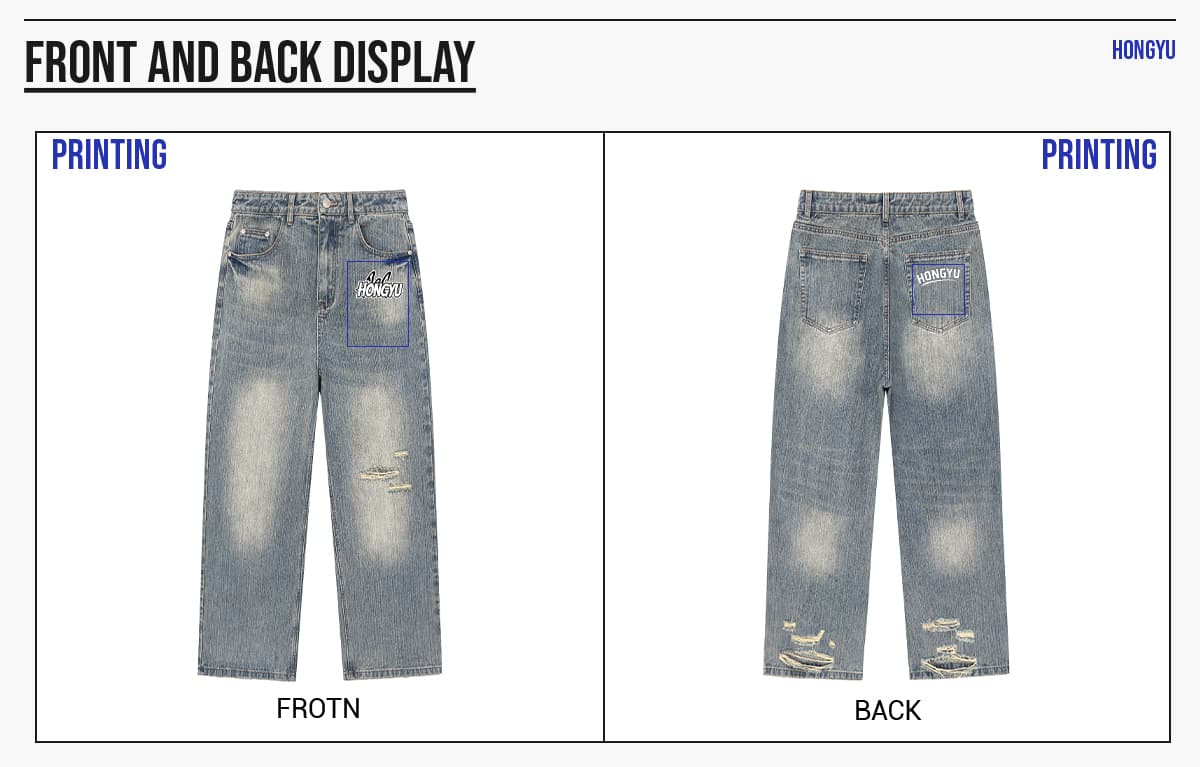 #27011 Heavy 430g Distressed Straight-Leg Jeans 17
