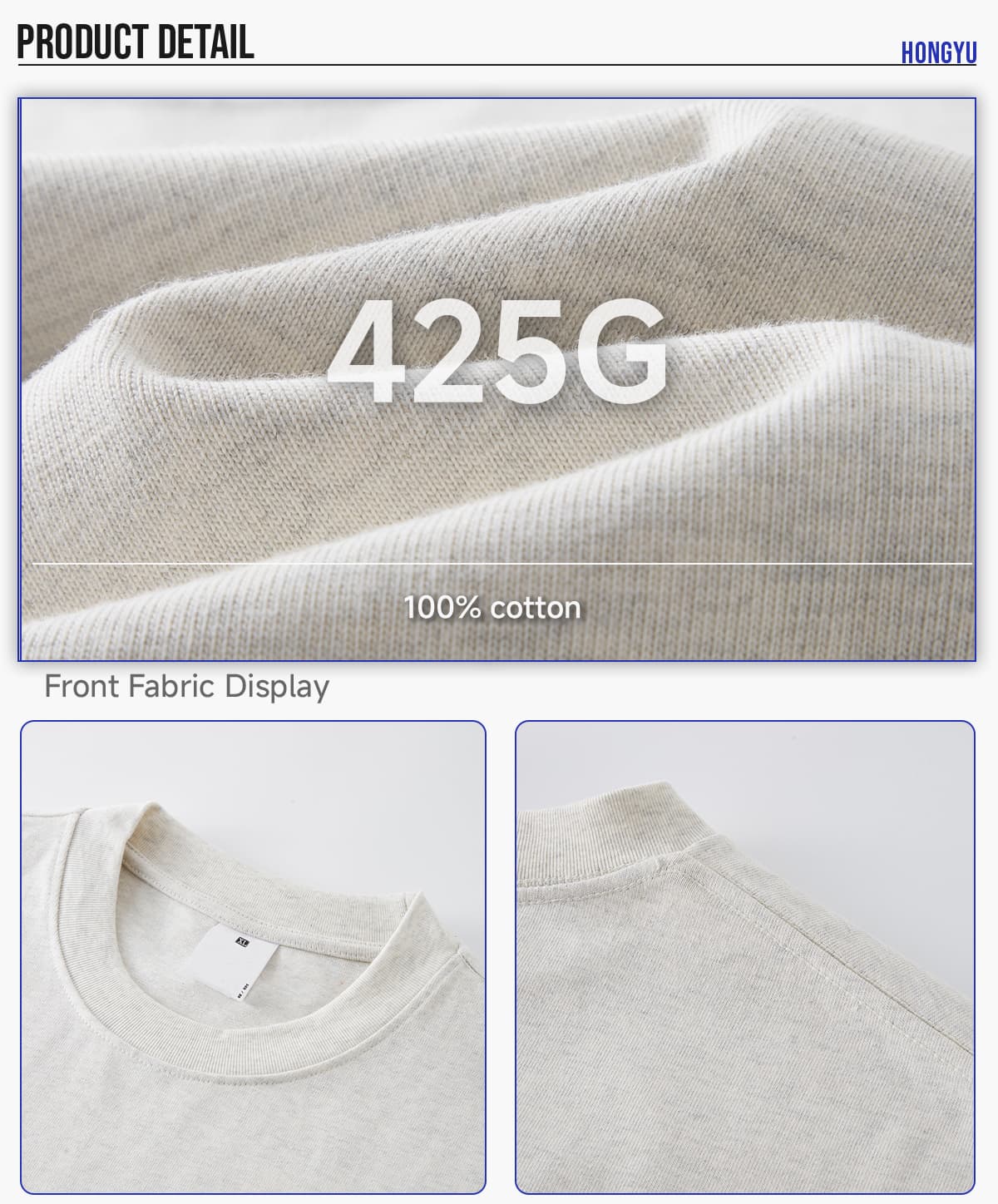 #339 Heavy 425 GSM 16s 100% Cotton Oversized T-Shirt 12