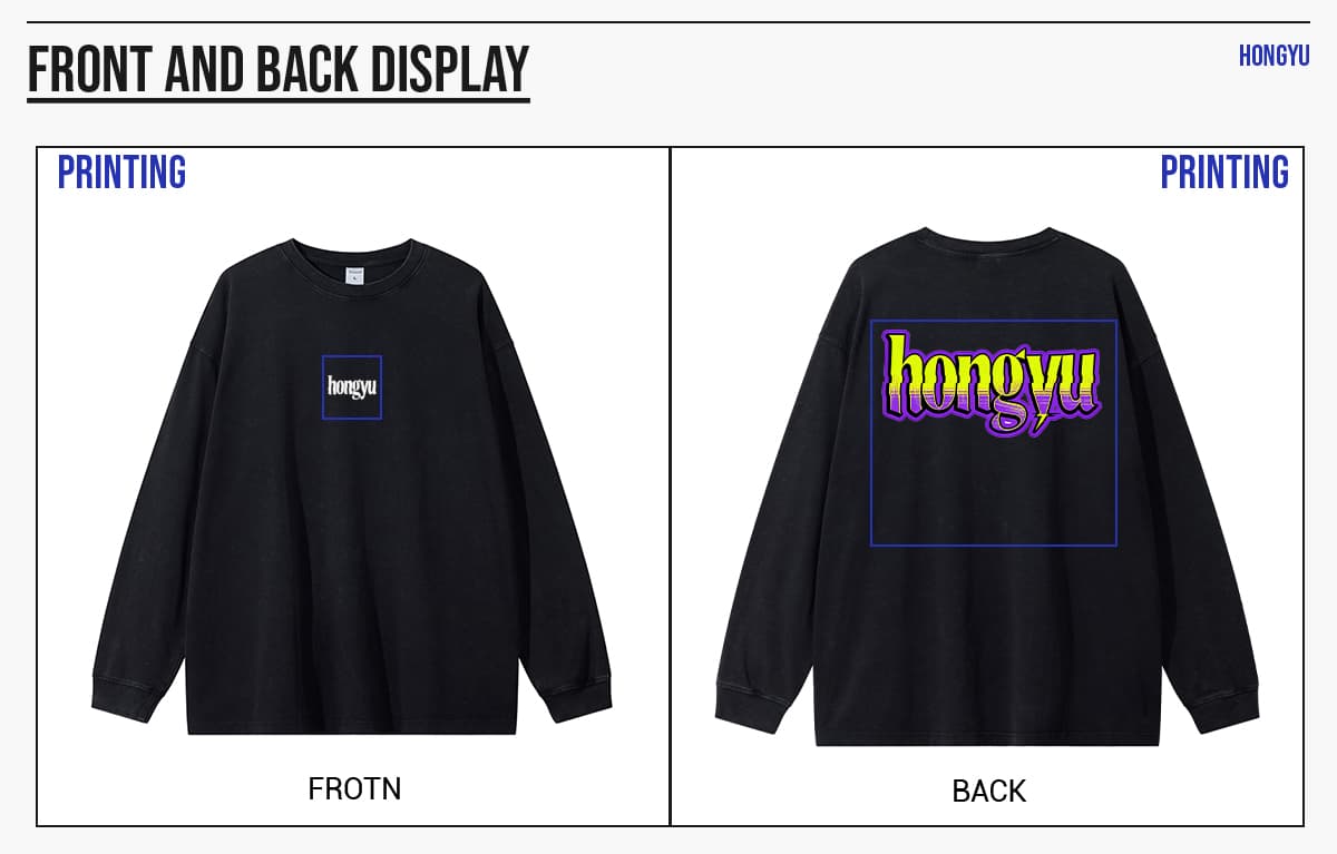 #HL1245 Cotton 275Gsm Oversized Acid Wash Long sleeve T-Shirt 17
