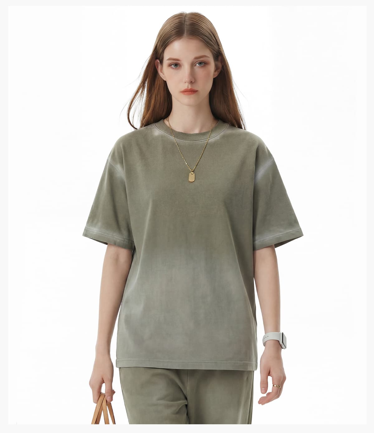 #1109 Spray Fade Washed 100% Cotton Oversized T-Shirt 25