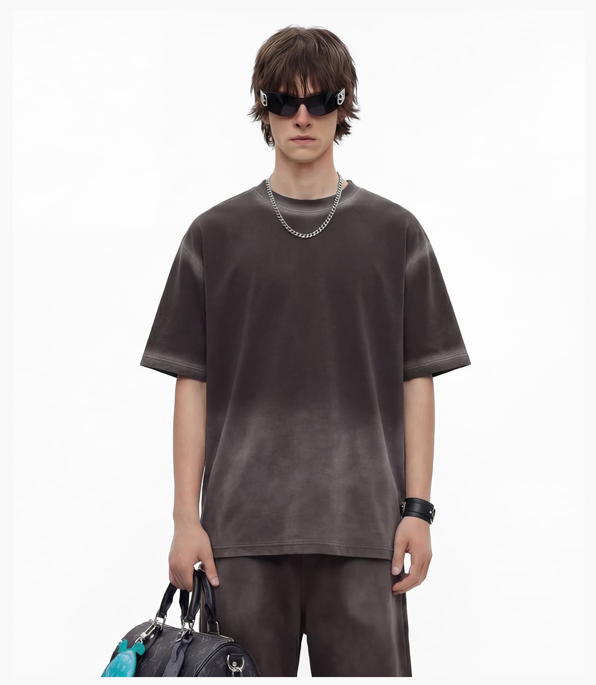 #1109 Spray Fade Washed 100% Cotton Oversized T-Shirt 21