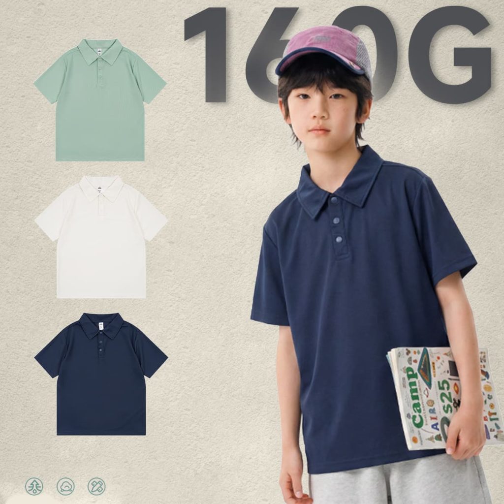 #G6254C Kids‘ Cooling Quick-Dry 160G Pique Polo Shirt