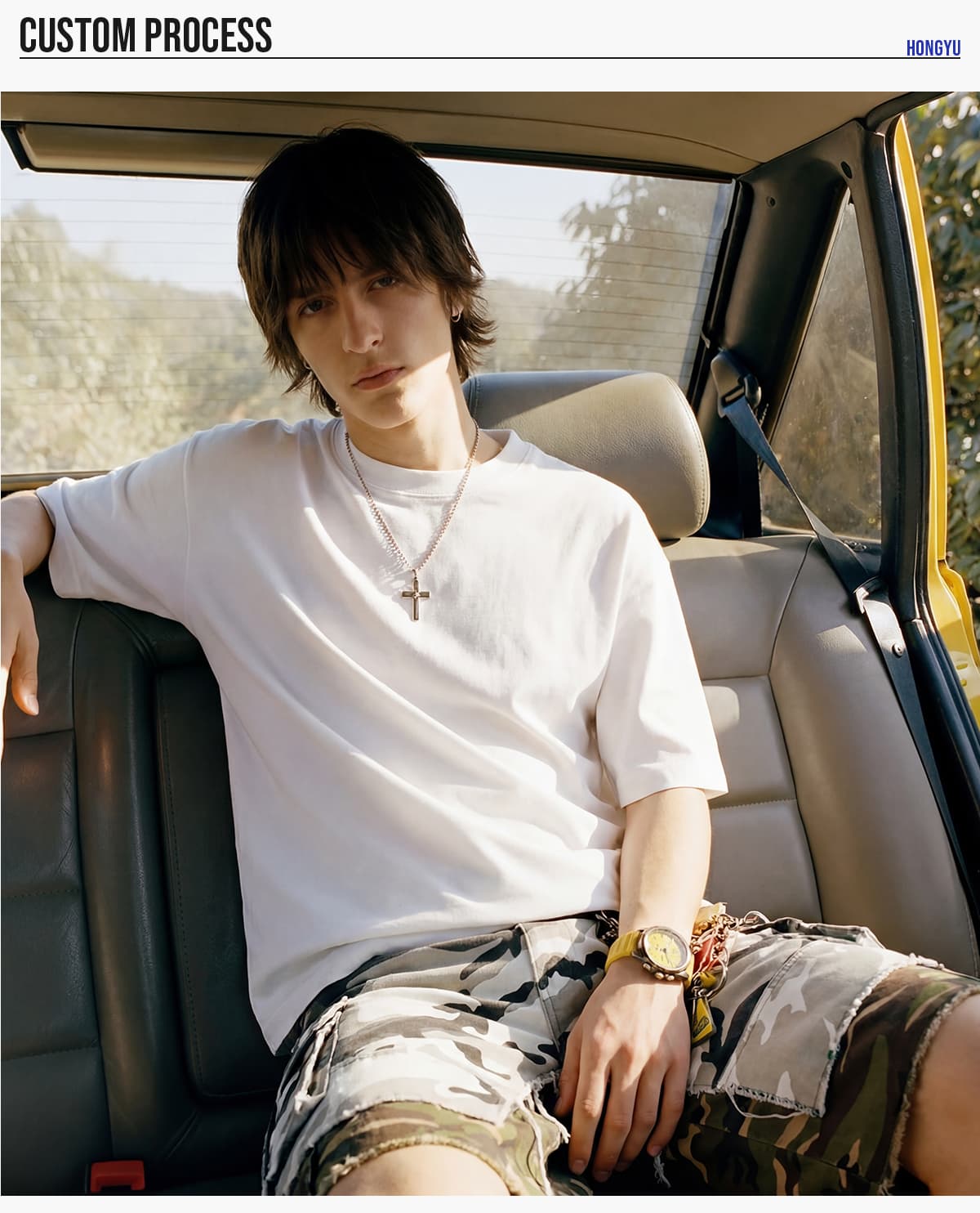 #k1163 Boxy Cropped 220Gsm Sorona Cooling T-Shirt 20