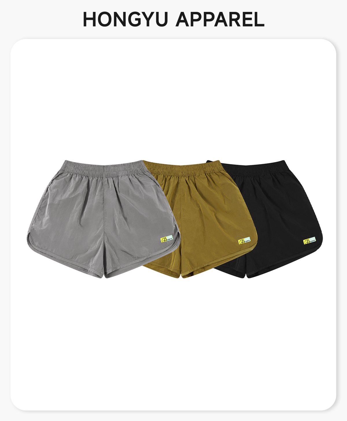 #12A225243001 Lightweight Breathable Quick-Dry 100% Nylon Sport Shorts 4