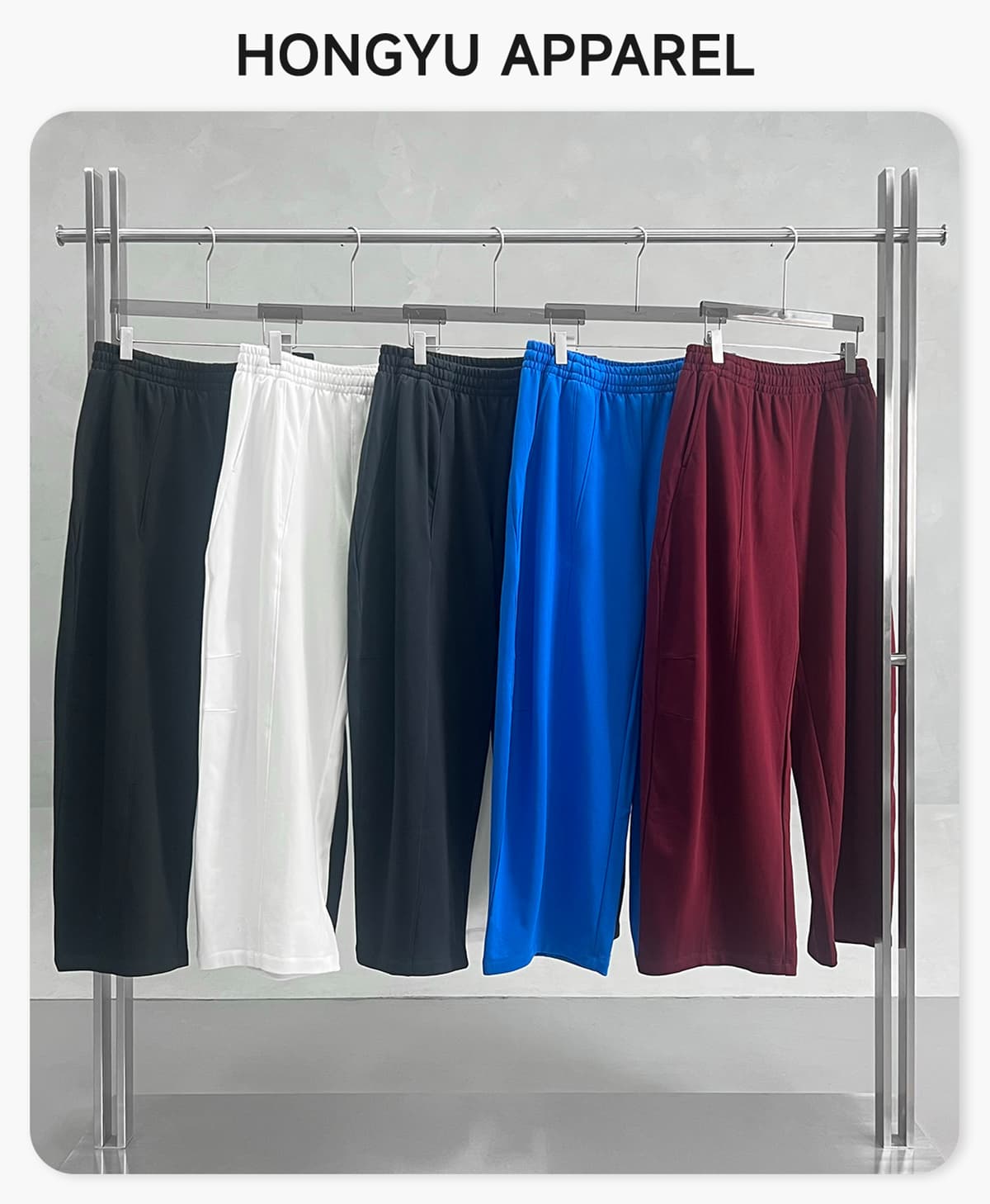 #26002 Heavy 390GSM Terry Elastic Distorted Pants 5