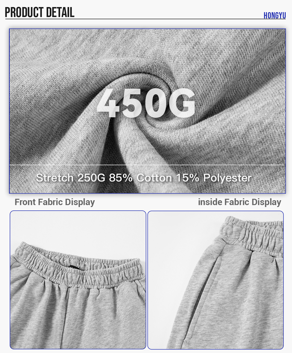 #G919C Kids‘ 250 GSM French Terry Sport Shorts 12
