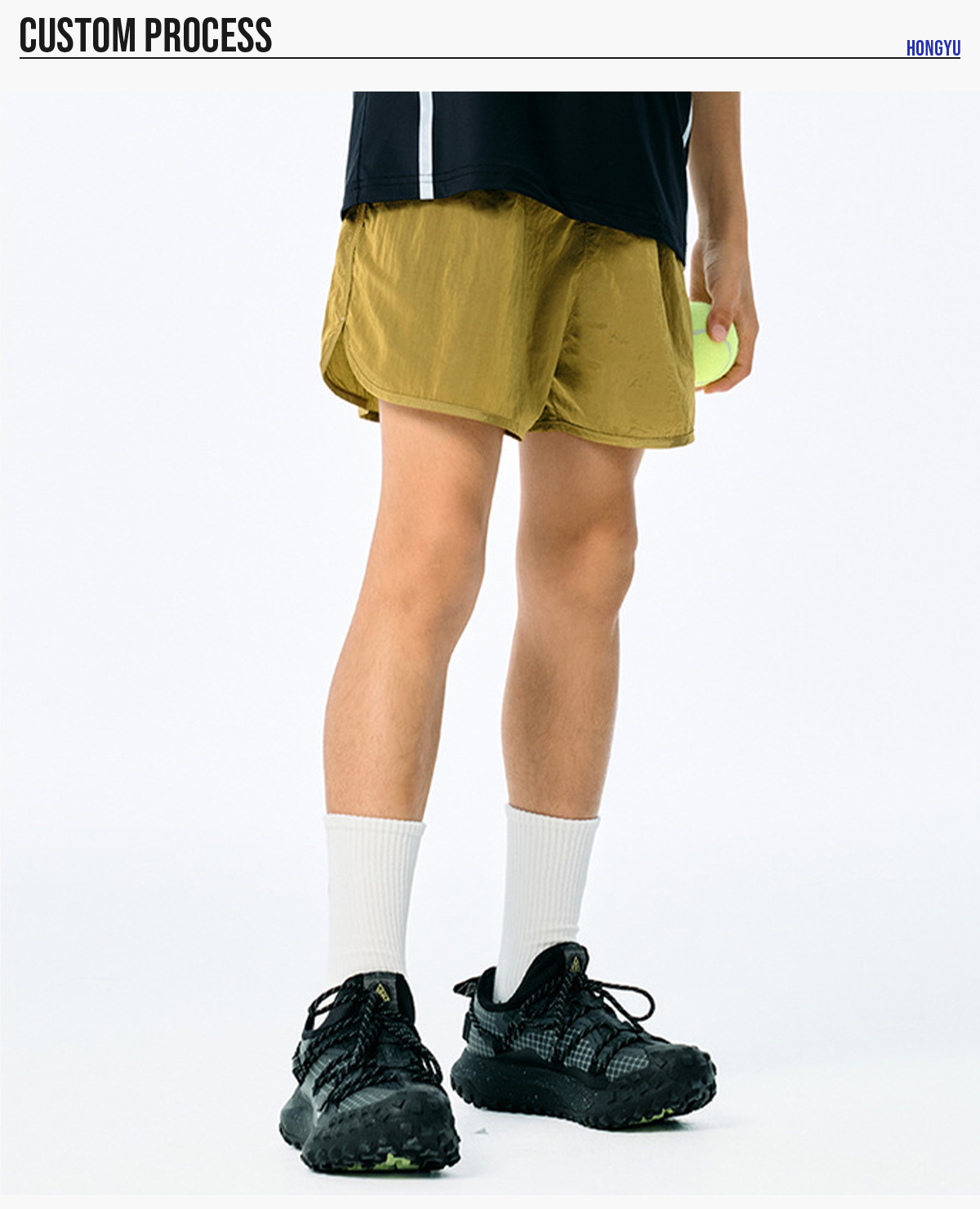 #12A225243001 Lightweight Breathable Quick-Dry 100% Nylon Sport Shorts 18