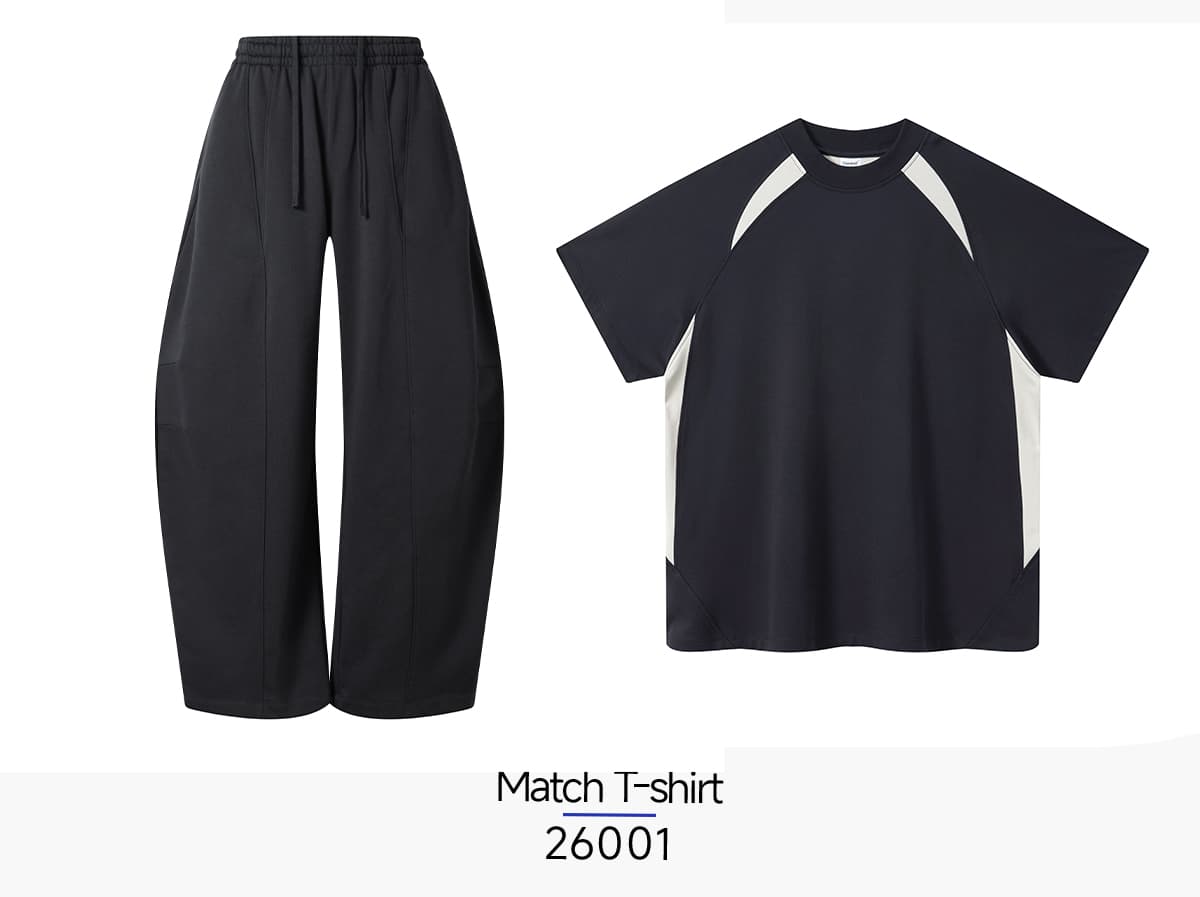 #26002 Heavy 390GSM Terry Elastic Distorted Pants 21