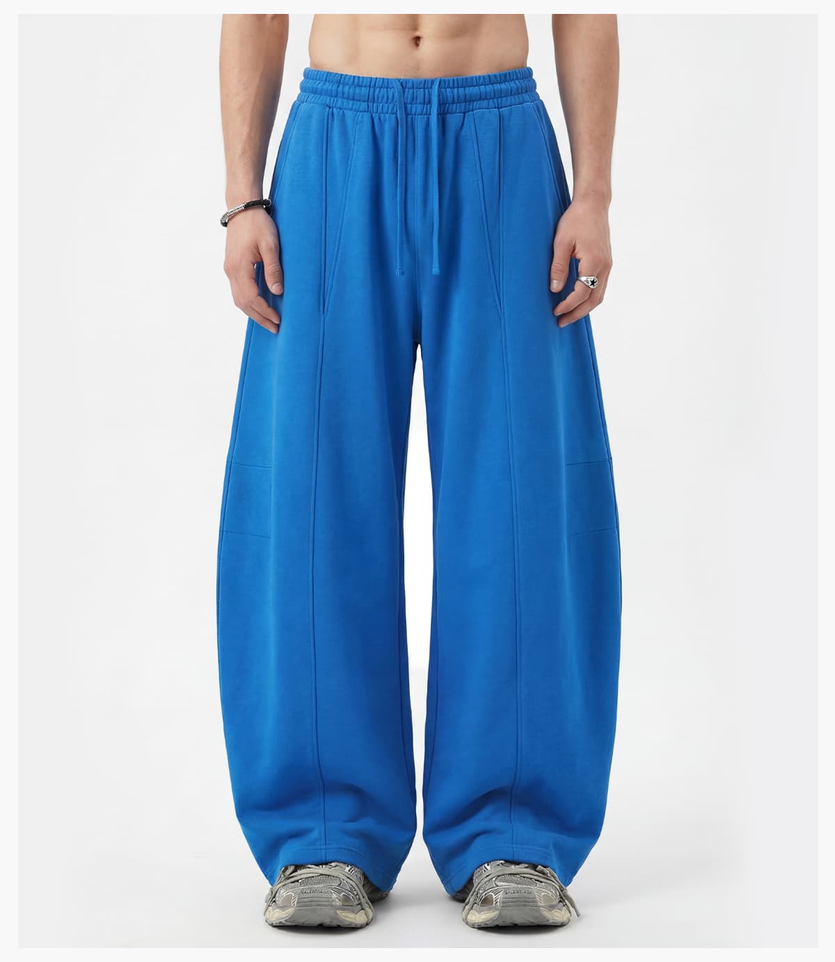 #26002 Heavy 390GSM Terry Elastic Distorted Pants 27
