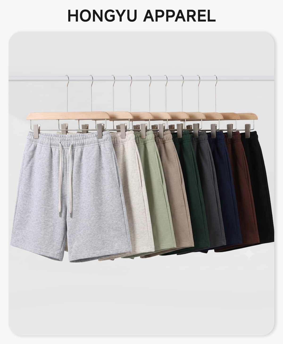 #2509 Heavy 450 GSM Terry Breathable Casual Shorts 4