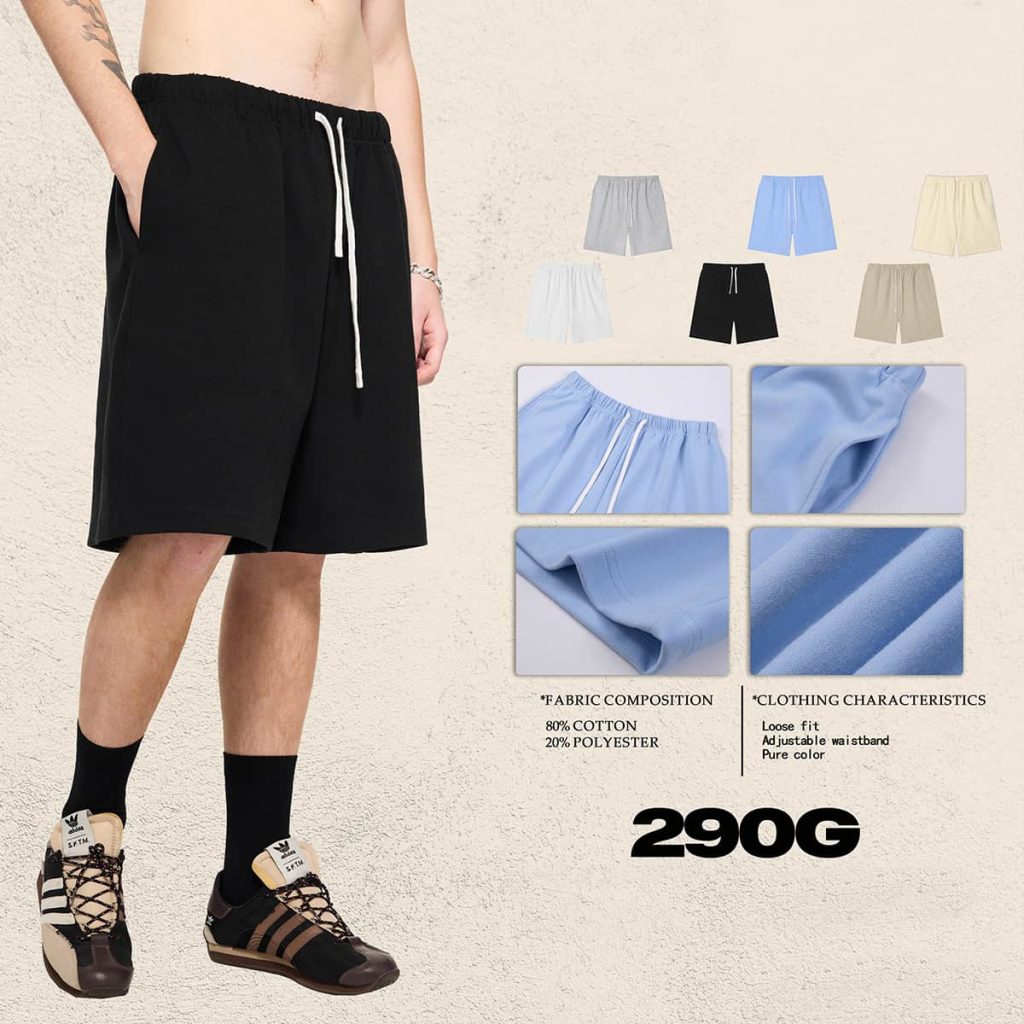 #2518 Lightweight Fleece 290 GSM Soft Shorts