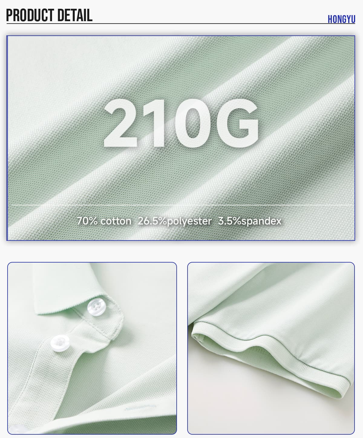 #S3606 Long-Staple Cotton 32s 210GSM Polo Shirt 12