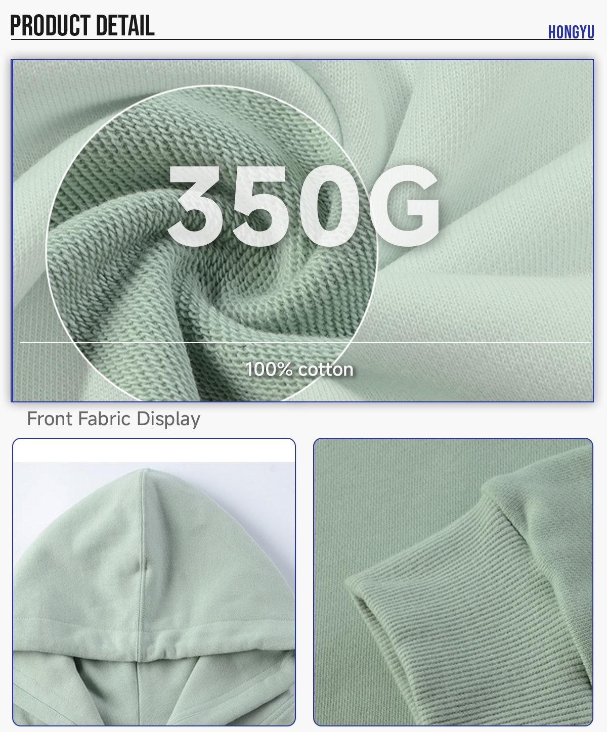 #DM-350G Oversized 100%Cotton Terry Hoodie With Pocket 12