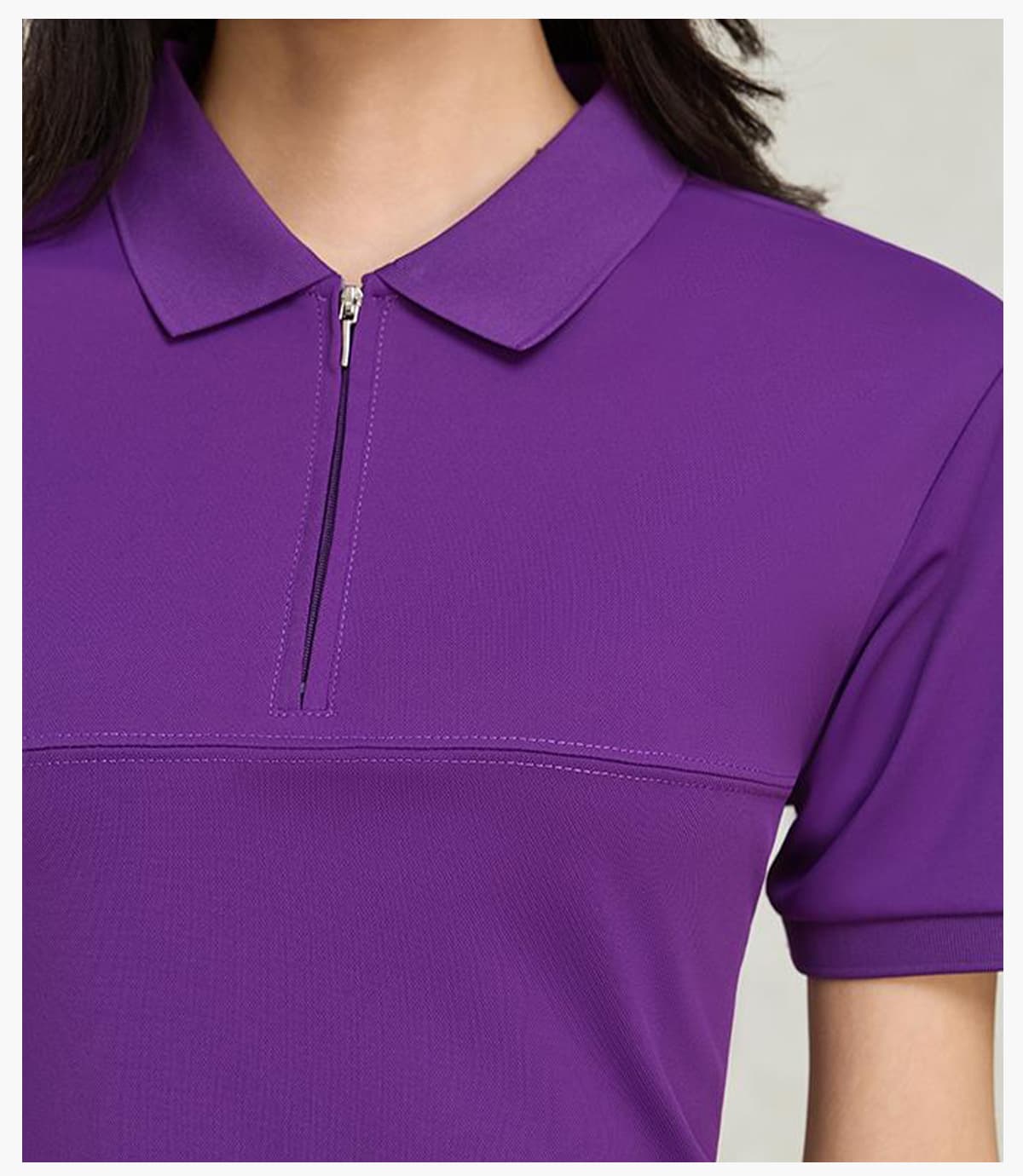 #S8855 Polyester 190GSM Quick-Dry Half-Zip Cooling Golf Tee 20