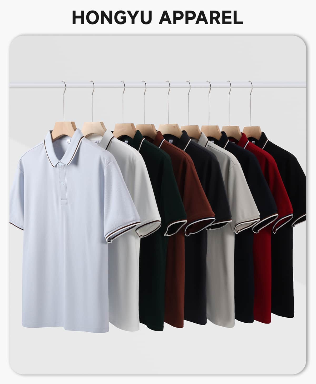 #S8903 Lyocell 40s 220GSM Contrast Collar Polo Shirt 4
