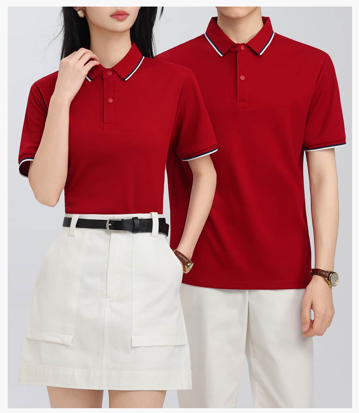 #S8903 Lyocell 40s 220GSM Contrast Collar Polo Shirt 22