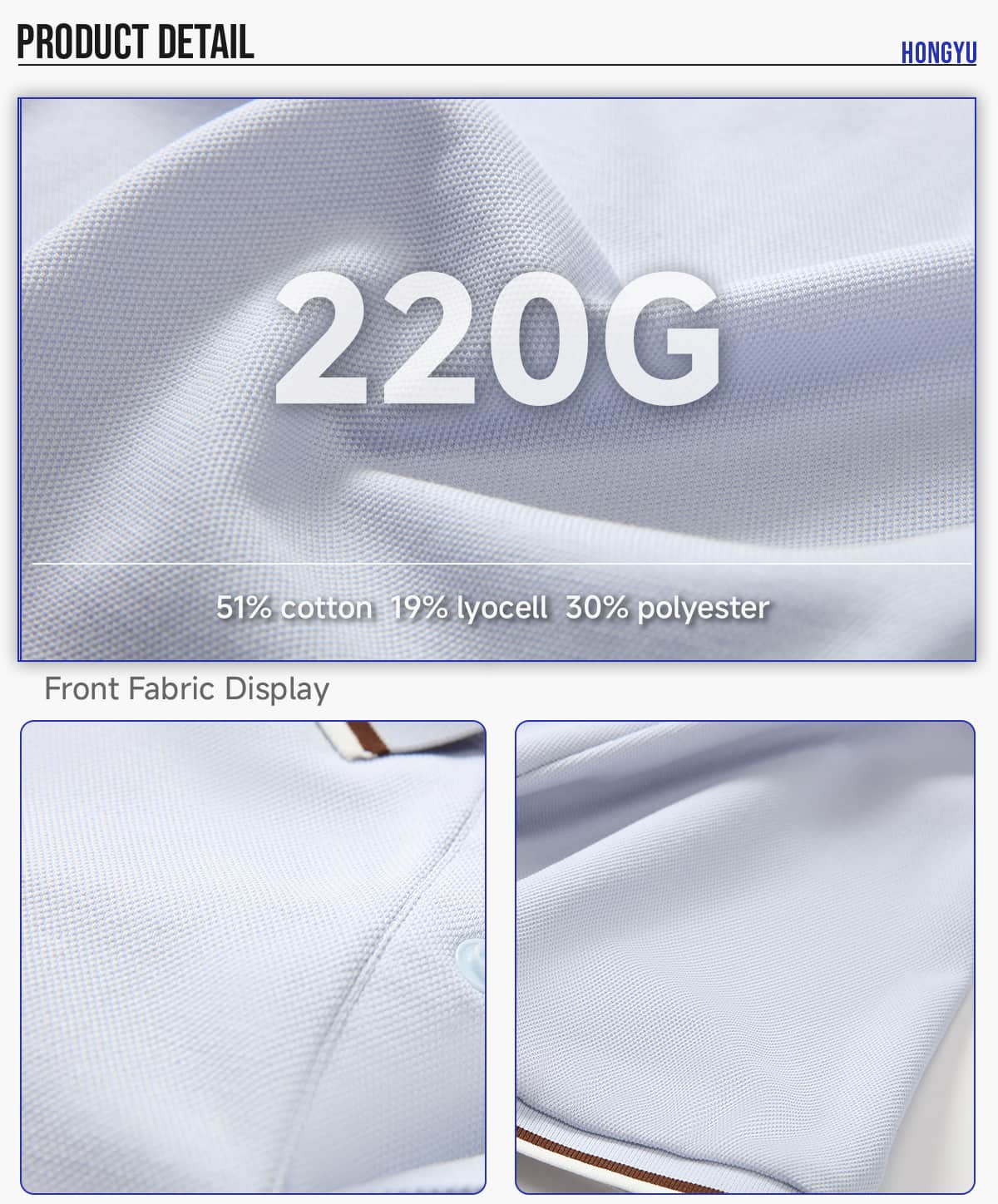 #S8903 Lyocell 40s 220GSM Contrast Collar Polo Shirt 12