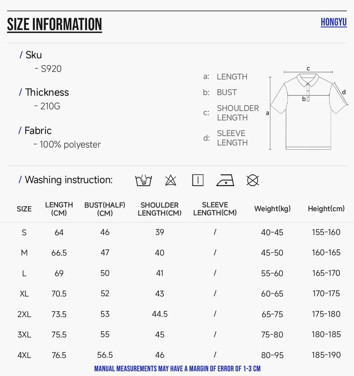 #S920 Quick-Dry 100% Polyester Side-Slit Polo Shirt 6