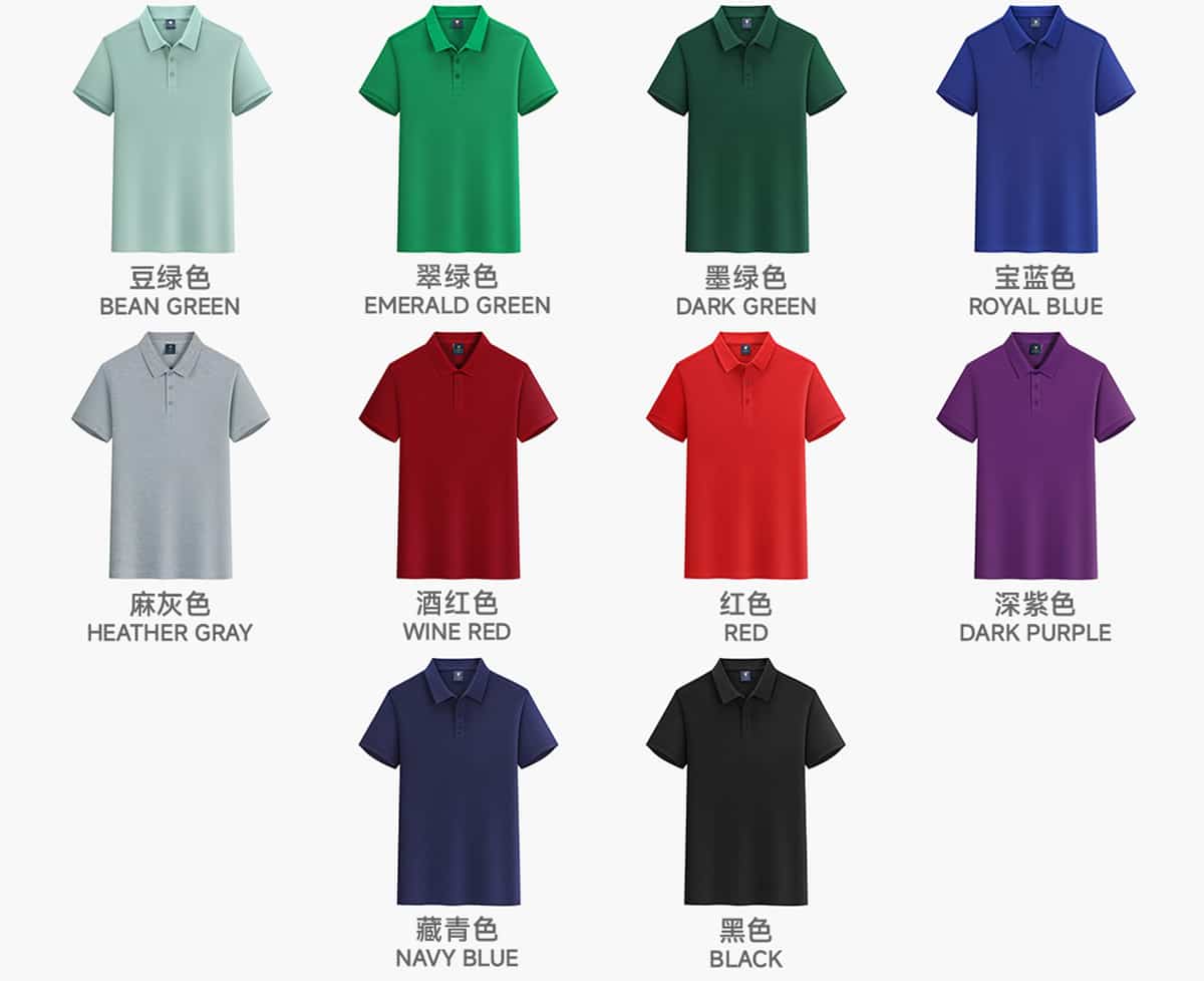 #S920 Quick-Dry 100% Polyester Side-Slit Polo Shirt 10