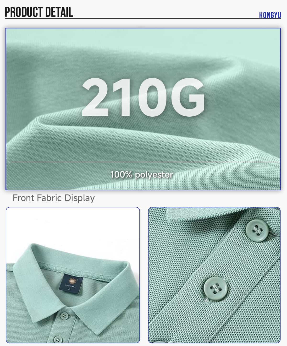 #S920 Quick-Dry 100% Polyester Side-Slit Polo Shirt 14