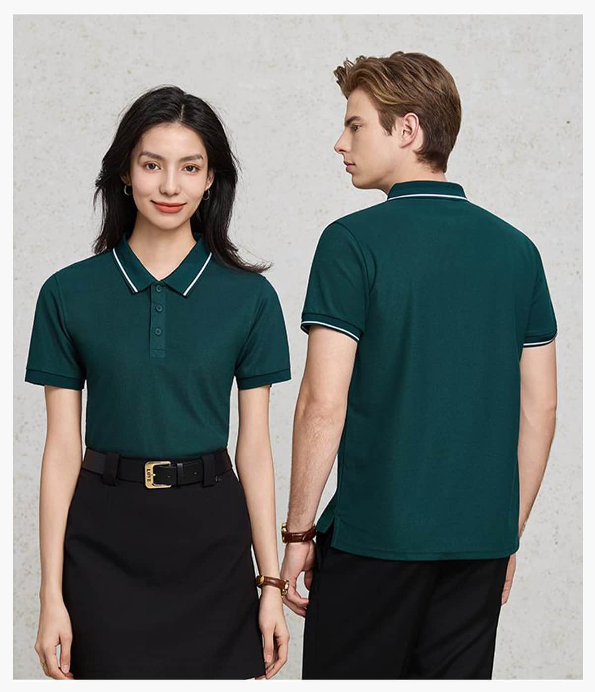 #S9201 Polyester 220GSM Contrast Collar Polo Shirt 24
