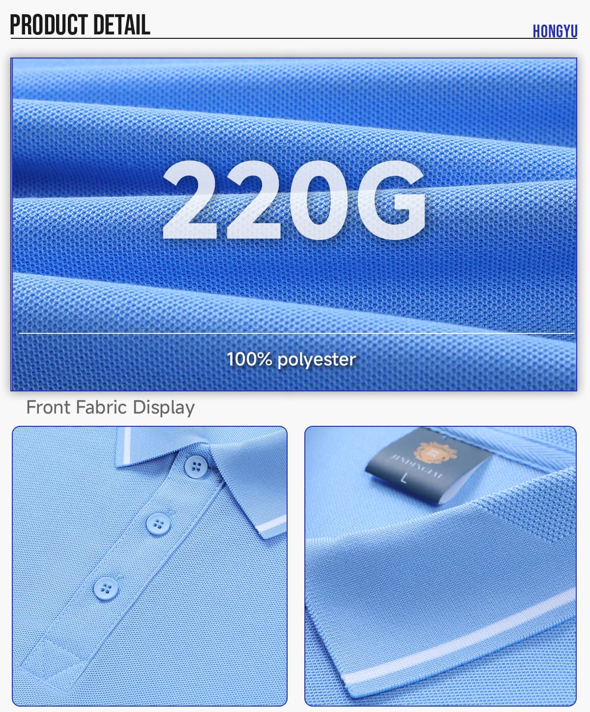 #S9201 Polyester 220GSM Contrast Collar Polo Shirt 14