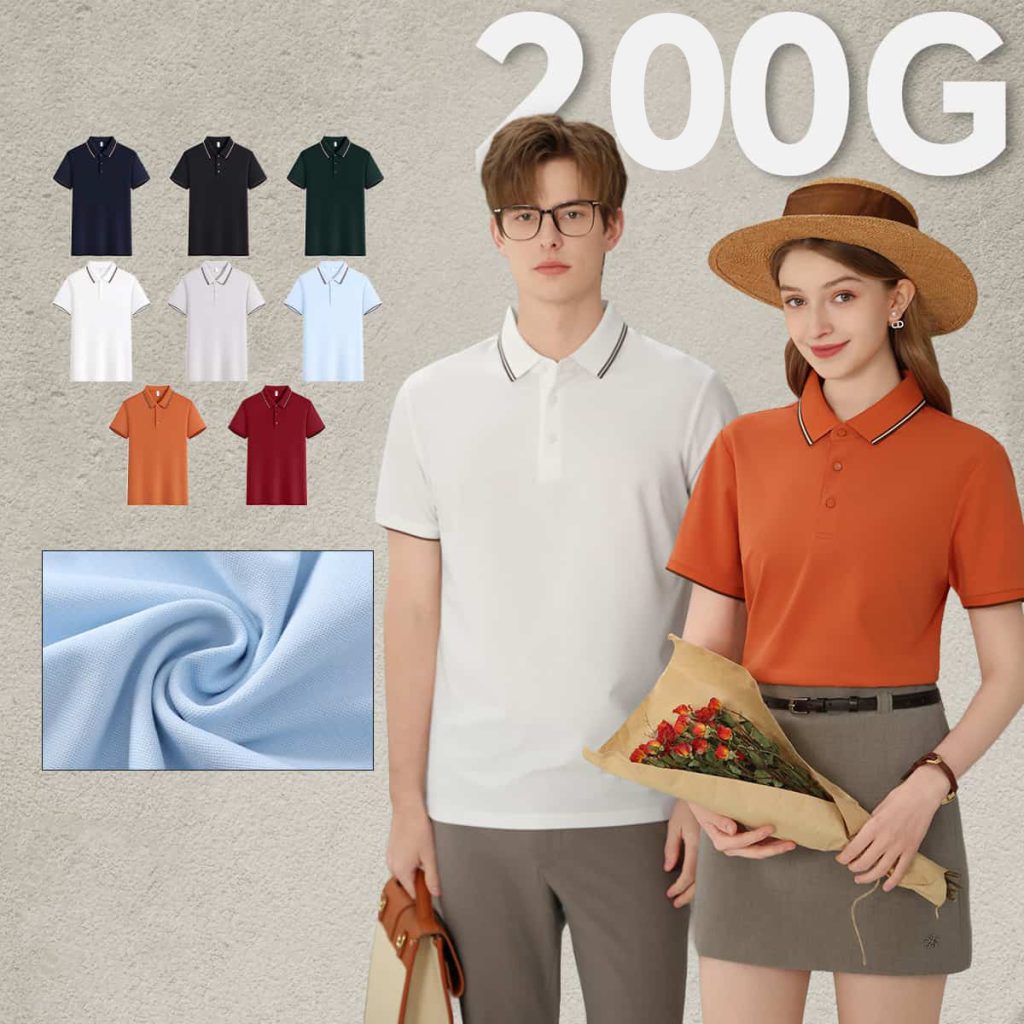 #S9699 Modal Cotton 200G Contrast Collar Golf Shirt