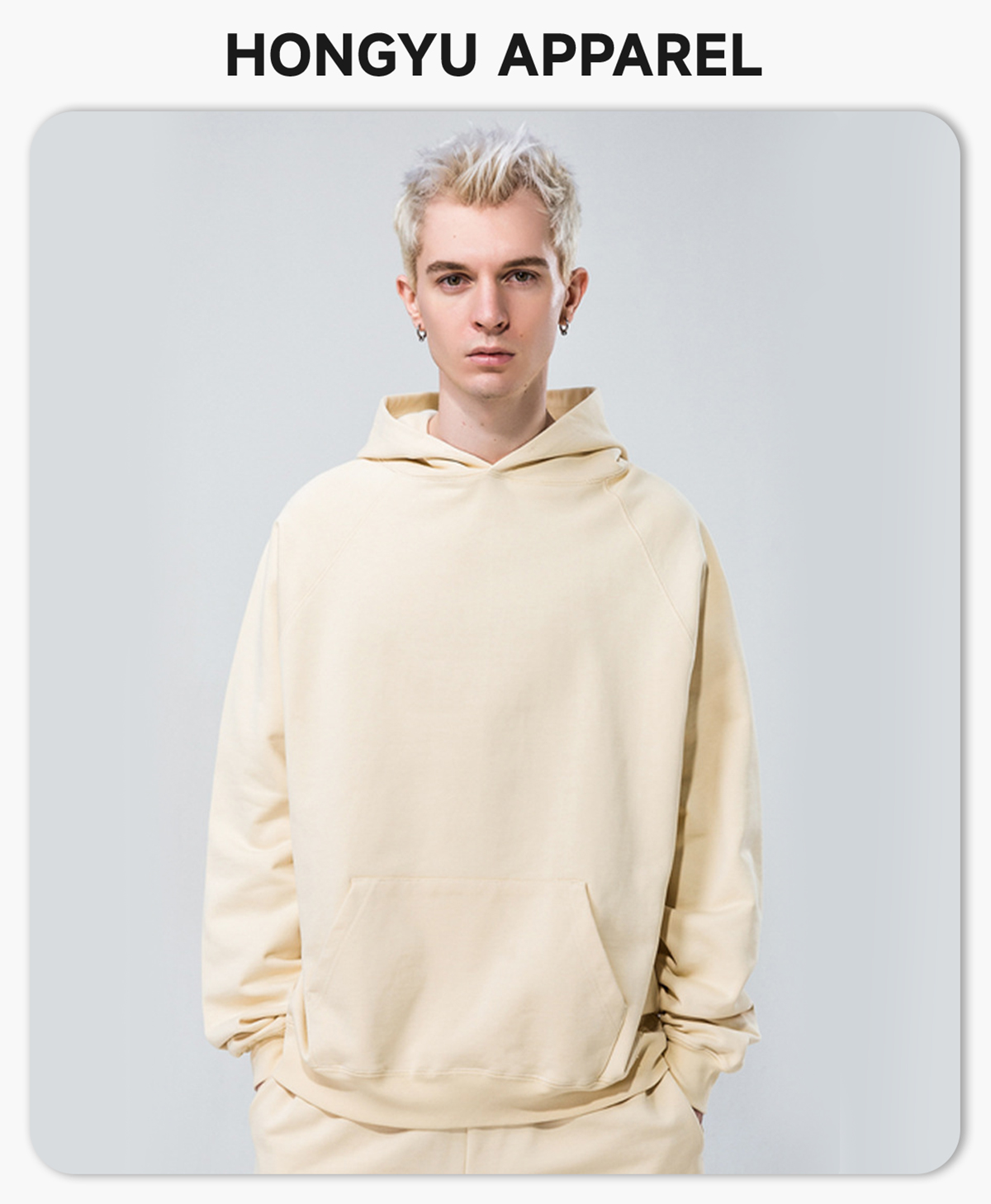 #WM-460G Heavy 100%Cotton Terry Oversized Hoodie 4