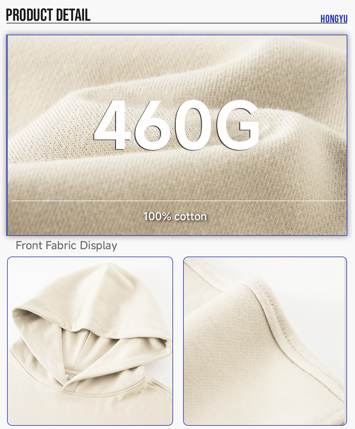 #WM-460G Heavy 100%Cotton Terry Oversized Hoodie 12