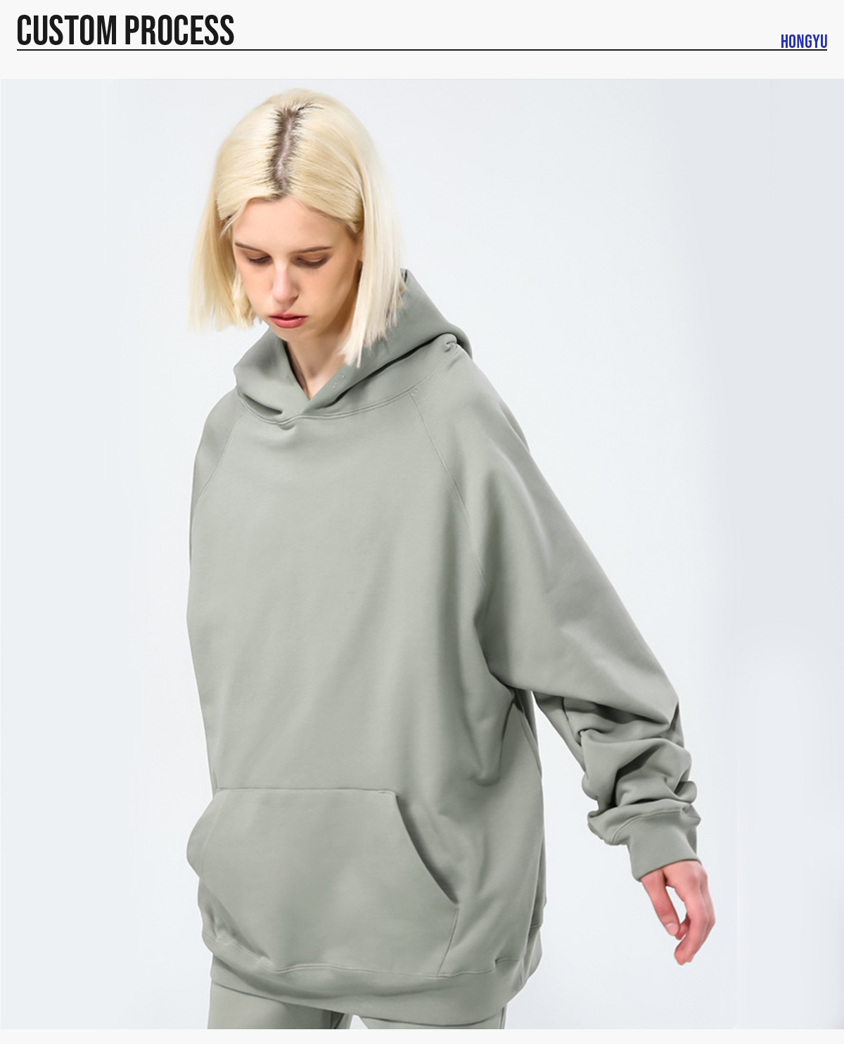 #WM-460G Heavy 100%Cotton Terry Oversized Hoodie 16