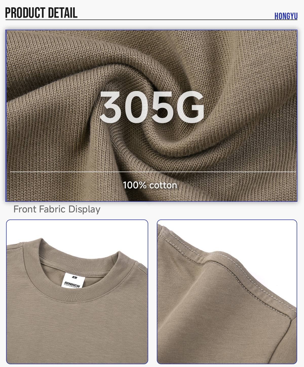 #353 Breathable Quick-Dry Cotton 305G Kid's Oversized T-Shirt 12