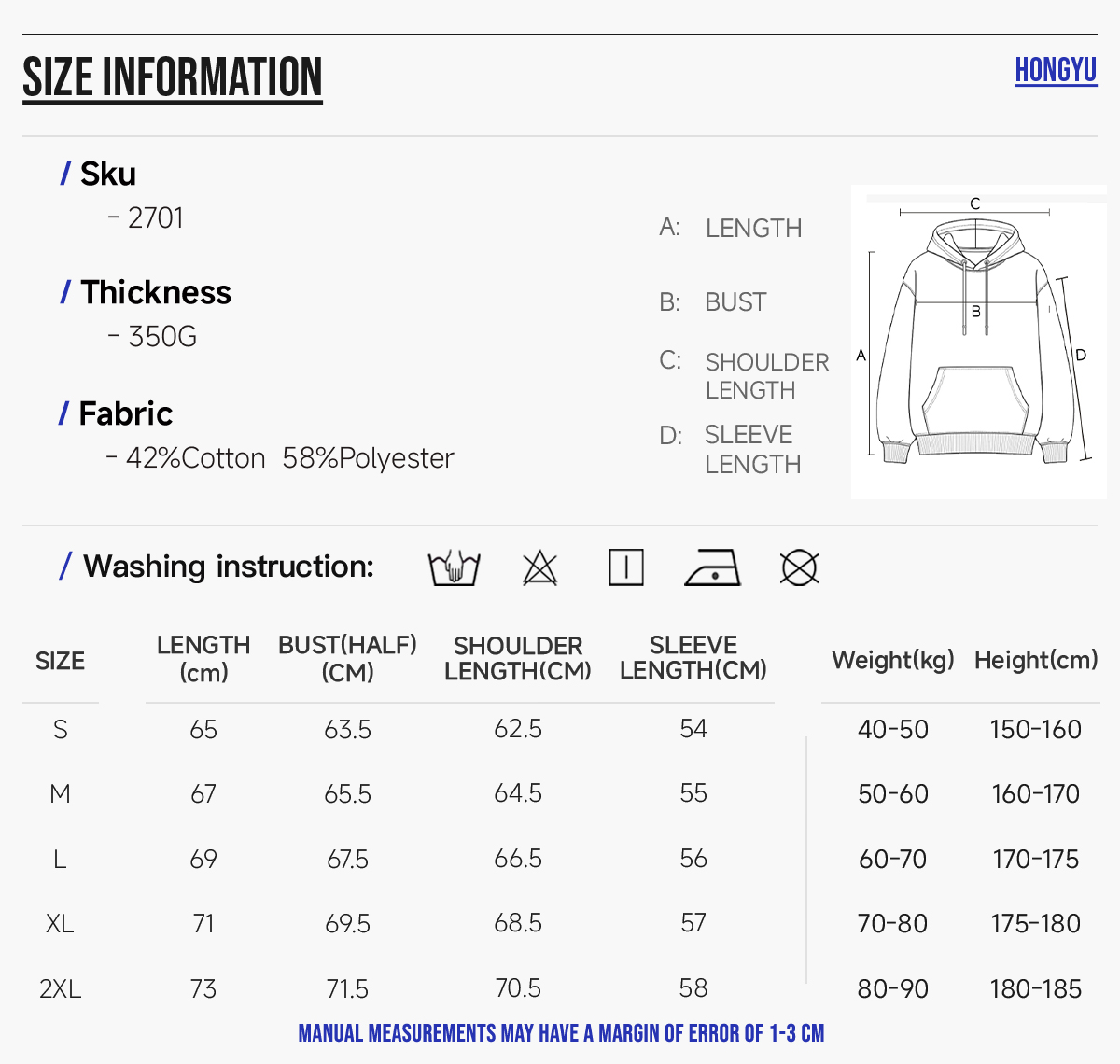 #2701 Fleece 350Gsm Oversized Boxy Fit Crop Hoodie 6