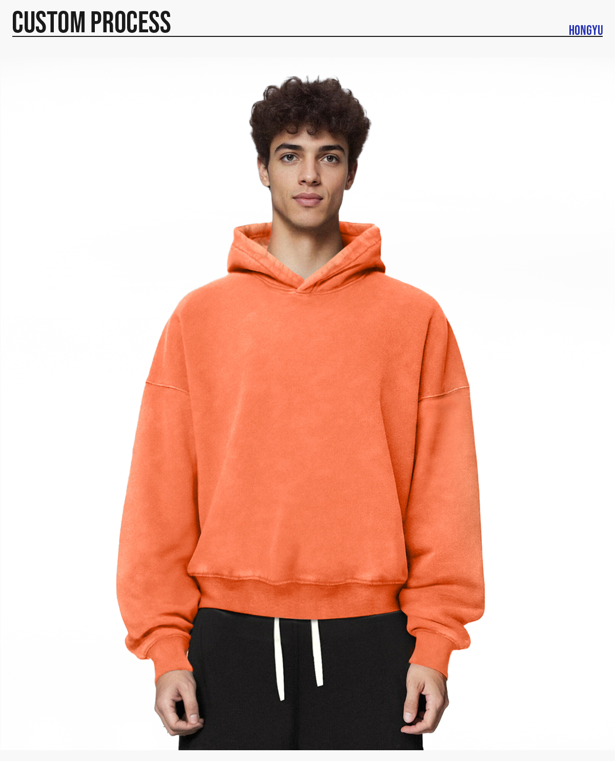 #2802 Acid Wash Fleece 350Gsm Oversized Boxy Fit Hoodie 18