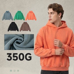 #2802 Acid Wash Fleece 350Gsm Oversized Boxy Fit Hoodie