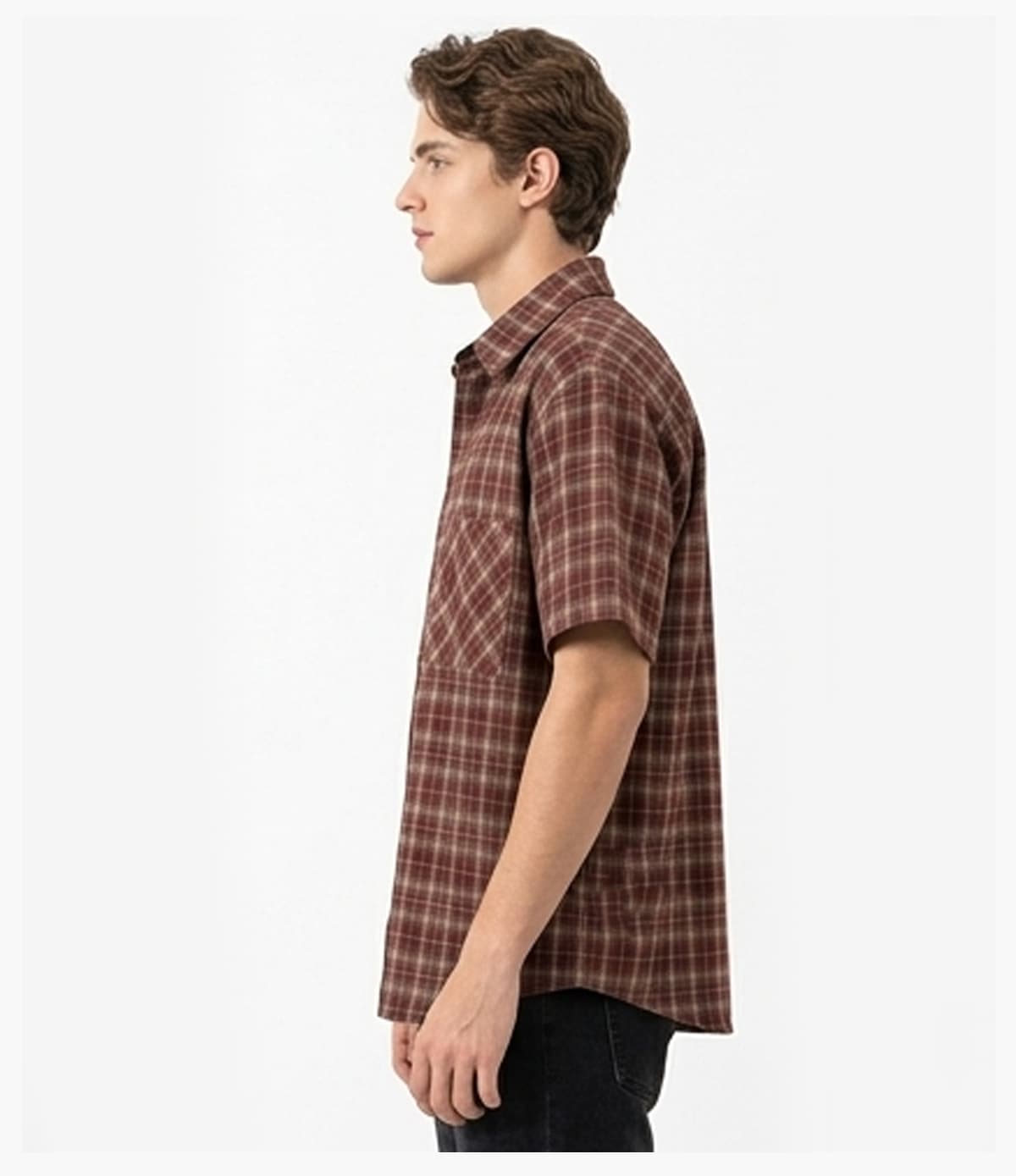 #6161 Heavy 260G Faux Layered Plaid Short Sleeve Shirt 23 #6161 Heavy 260G Faux Layered Plaid Short Sleeve Shirt 22