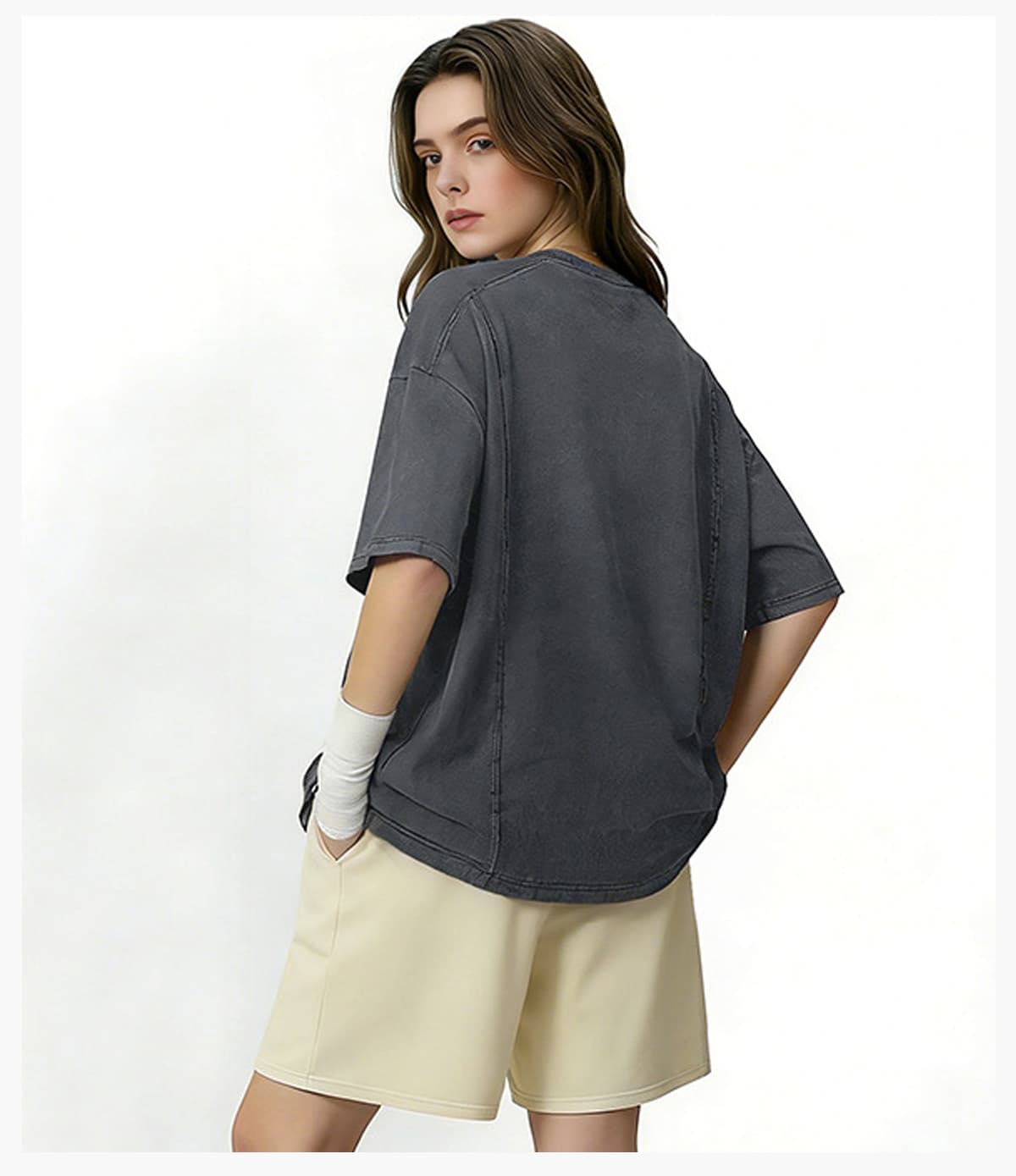 #CH001 Washed Brushed 100%Cotton 270G T-Shirt 24