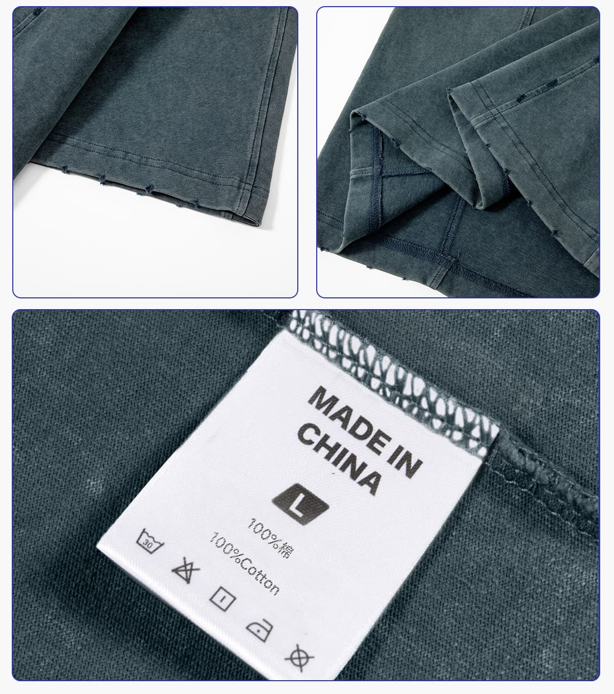 #CH001 Washed Brushed 100%Cotton 270G T-Shirt 14