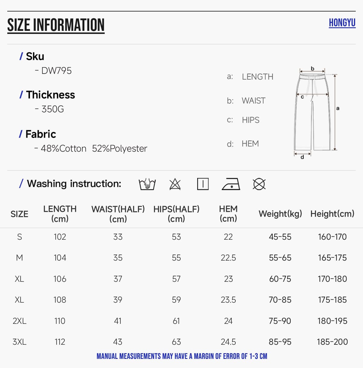 #DW795 Heavy 350Gsm Fleece Oversized Wide-Leg Pants 6