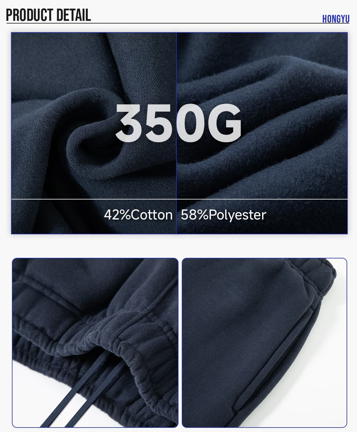 #DW795 Heavy 350Gsm Fleece Oversized Wide-Leg Pants 12